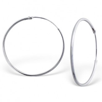 Stříbrné náušnice kruhy "Sonia". 1,2x40 Ag 925/1000